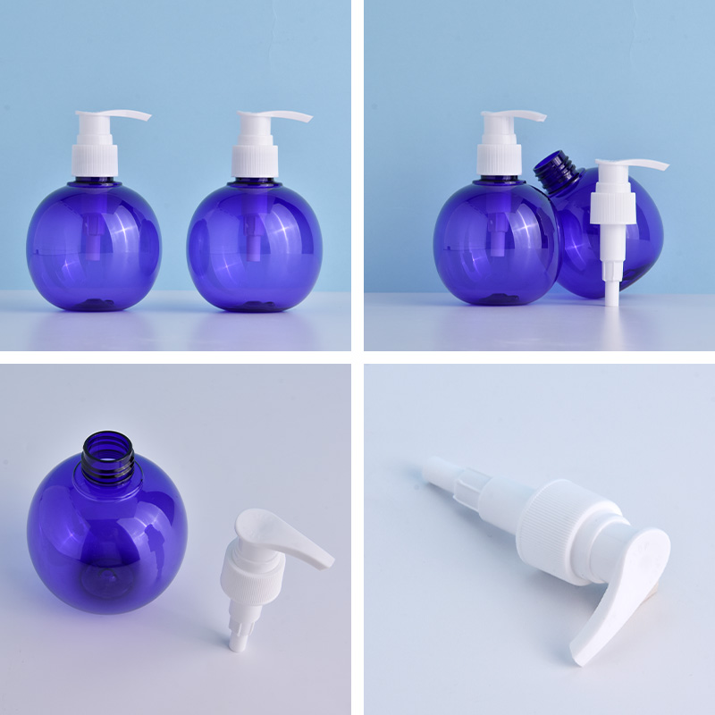 purple lotion bottle show
