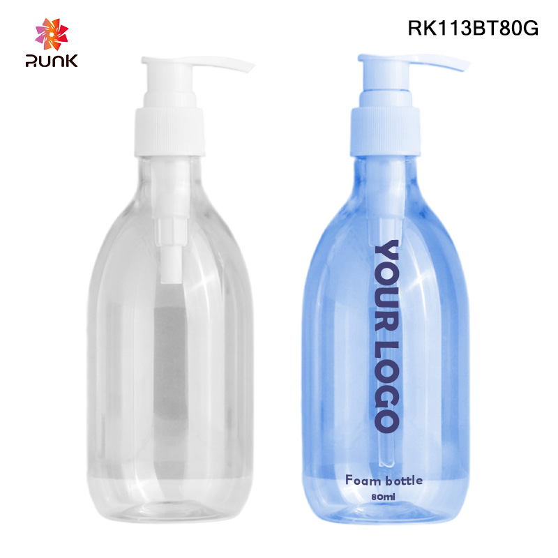 custom transparent lotion bottle